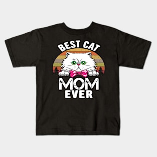 Best Cat Mom Ever Gift For Mothers Day Kids T-Shirt